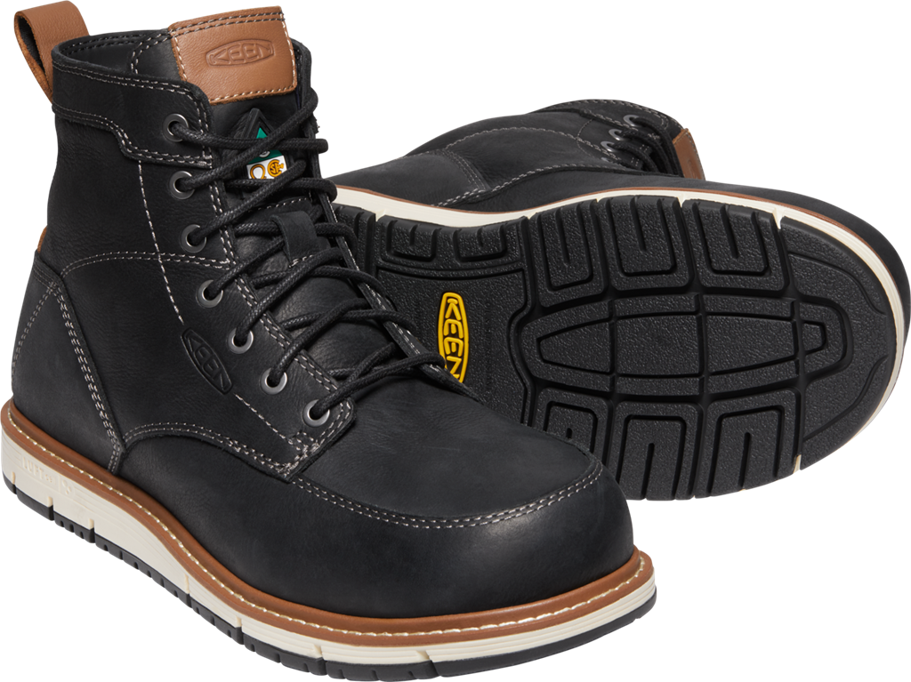 Keen 1021335 6 in Black/Caramel Rubber San Jose Boot