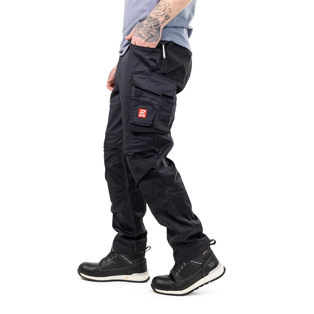 DuraDrive Regular Black 65% Polyester 33% Cotton 2% Spandex INFINITY Cargo Work Pant