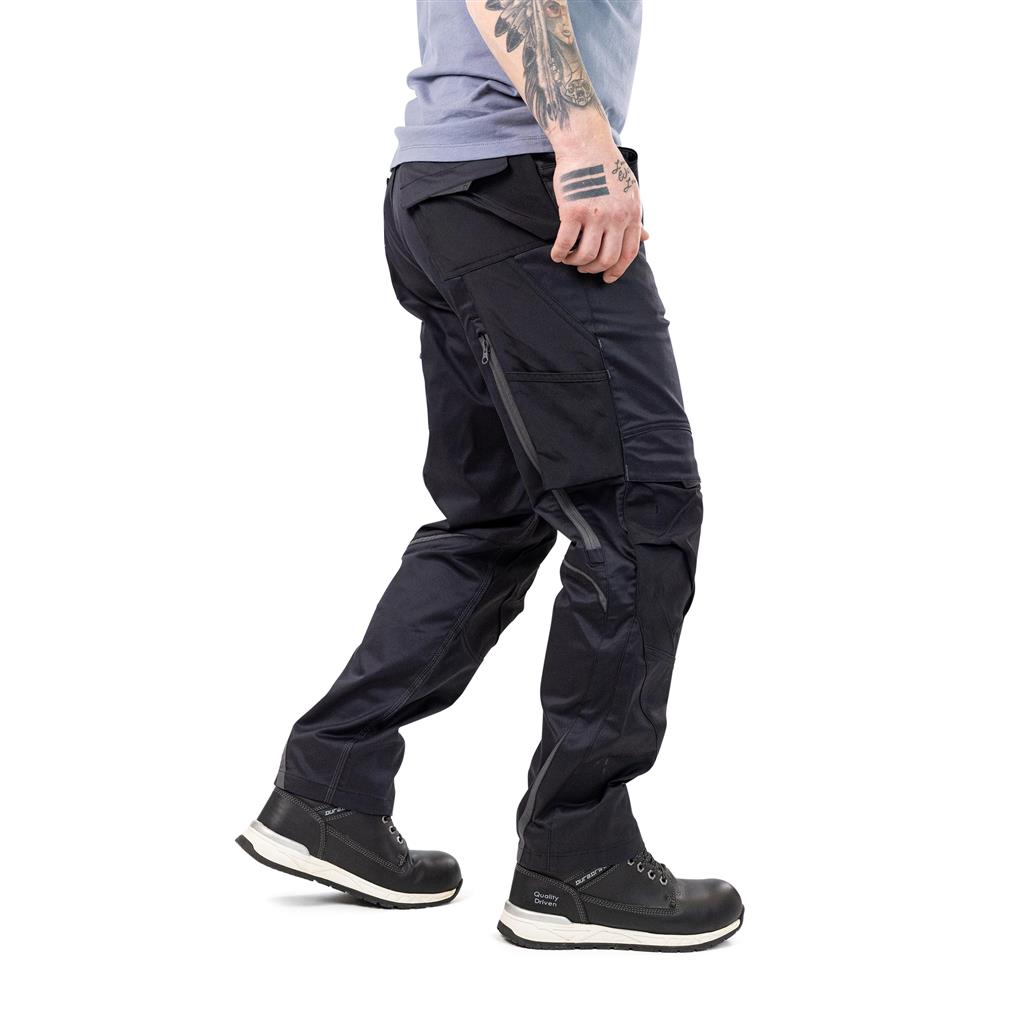 DuraDrive Regular Black 65% Polyester 33% Cotton 2% Spandex INFINITY Cargo Work Pant