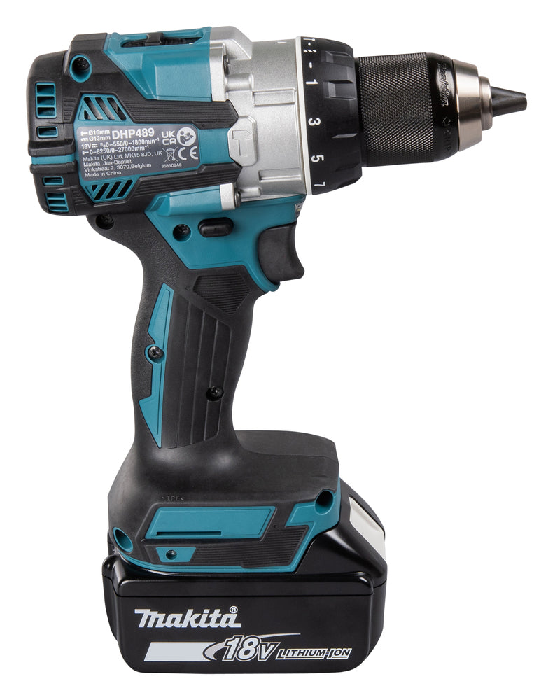 Makita DHP489Z LXT® 1/16 - 1/2 in 620 W Lithium-Ion Brushless Variable Speed Cordless Hammer Drill/Driver