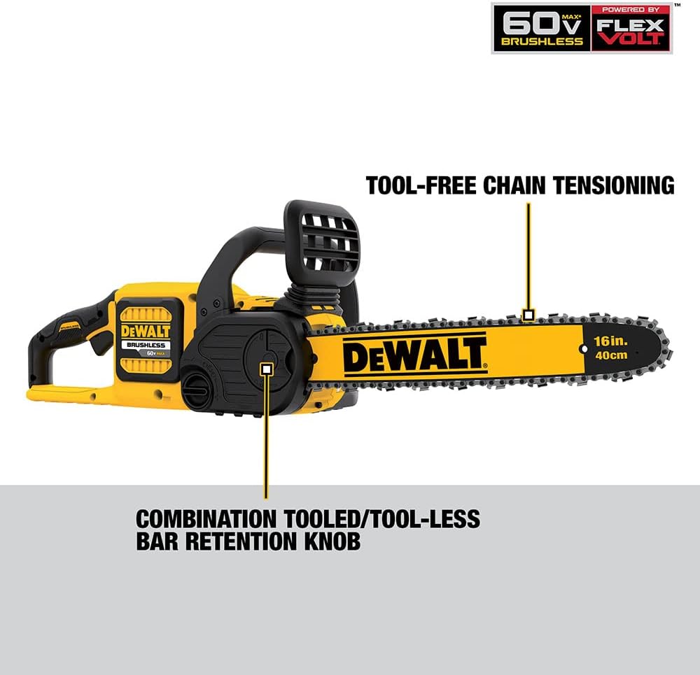 DeWalt DCKO667X1 9 Ah 60 V Lithium-Ion 4-Piece Cordless Chainsaw and Blower Combo Kit