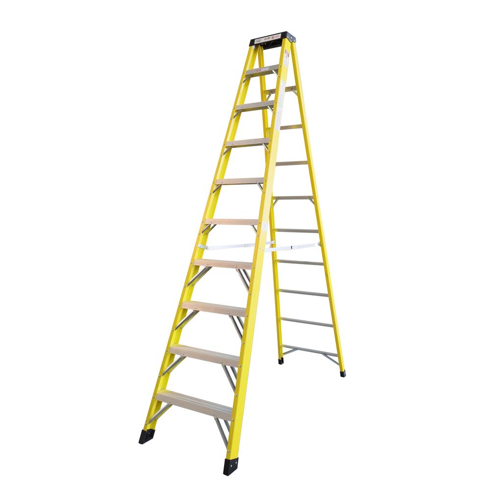 DuraDrive 300 lb 9 Rungs Fiberglass Step Ladder