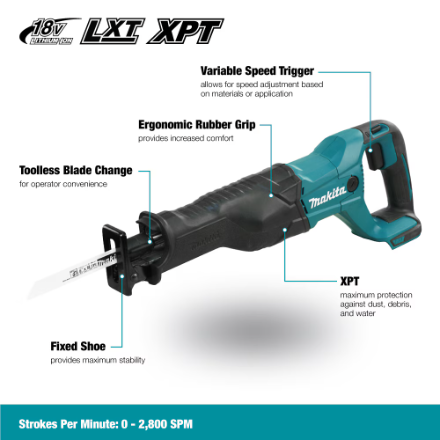 Makita DJR186Z 18V LXT Cordless Reciprocating Saw (Tool Only)