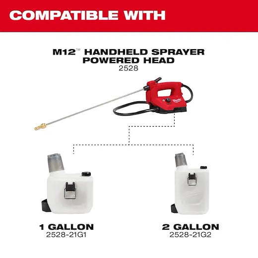 Milwaukee 2528-21G2 2 gal Vertical 17 ft Cordless Handheld Sprayer Kit