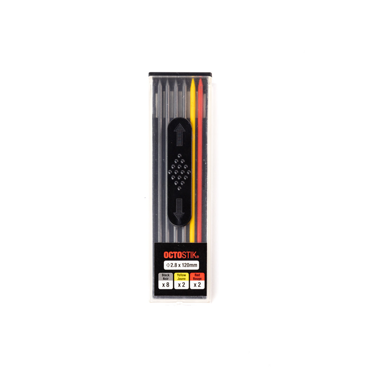 OctoStik 2.8mm Red, Black & Yellow Dry Pencil Refill 12-PC