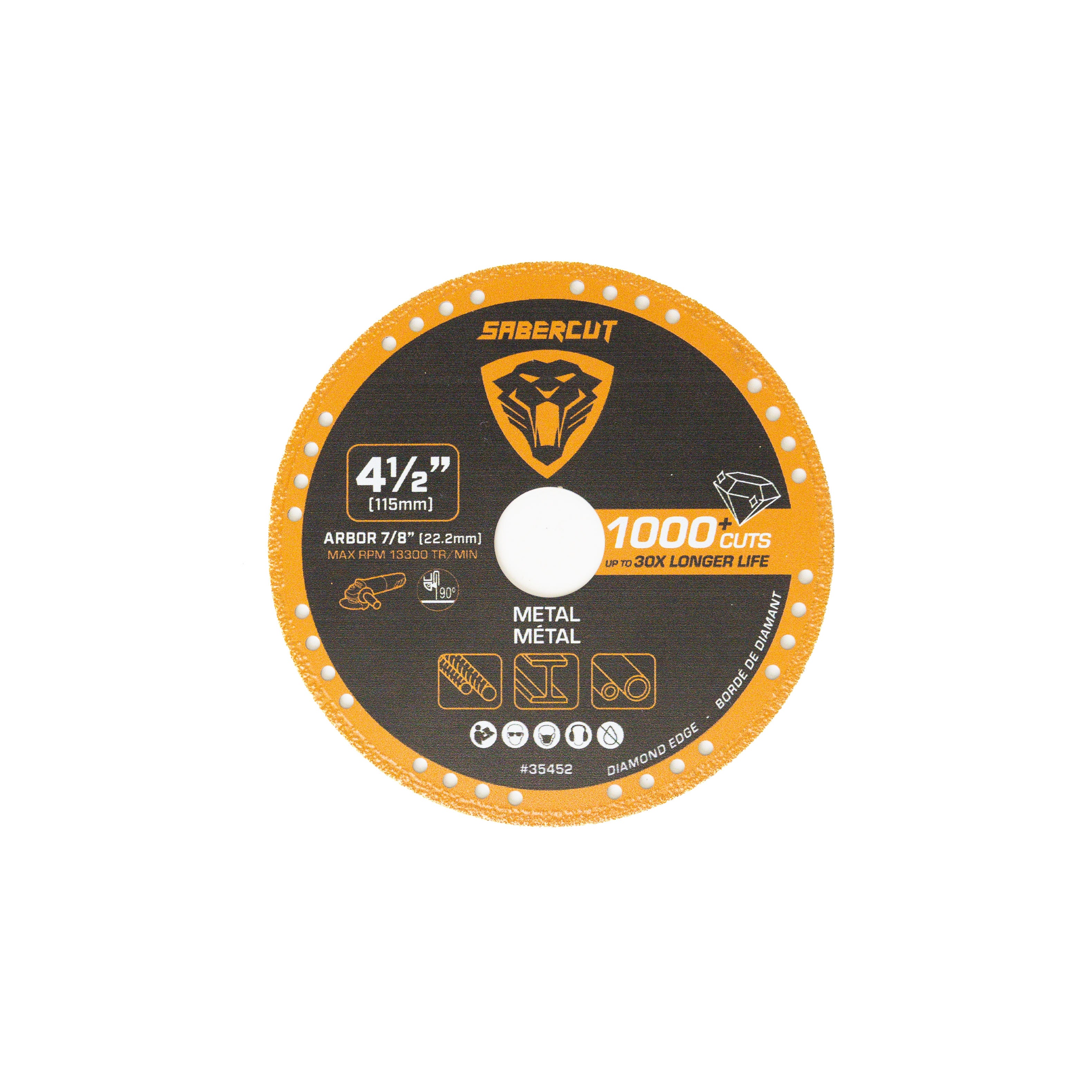 Sabercut 4-1/2" Diamond Grit Metal Cutting Blade