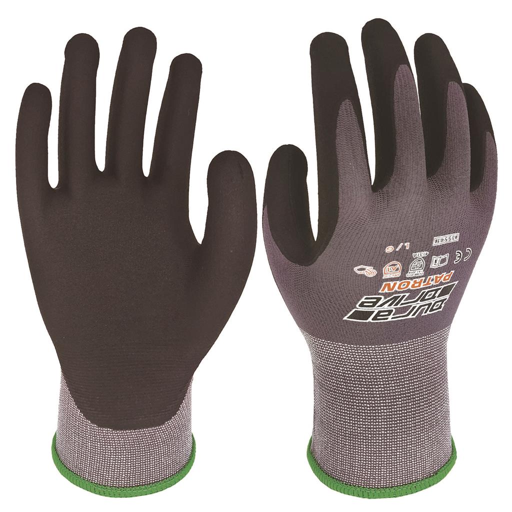 DuraDrive Patron Micro Foam Nitrile Coated Gloves-12Pr/Pck