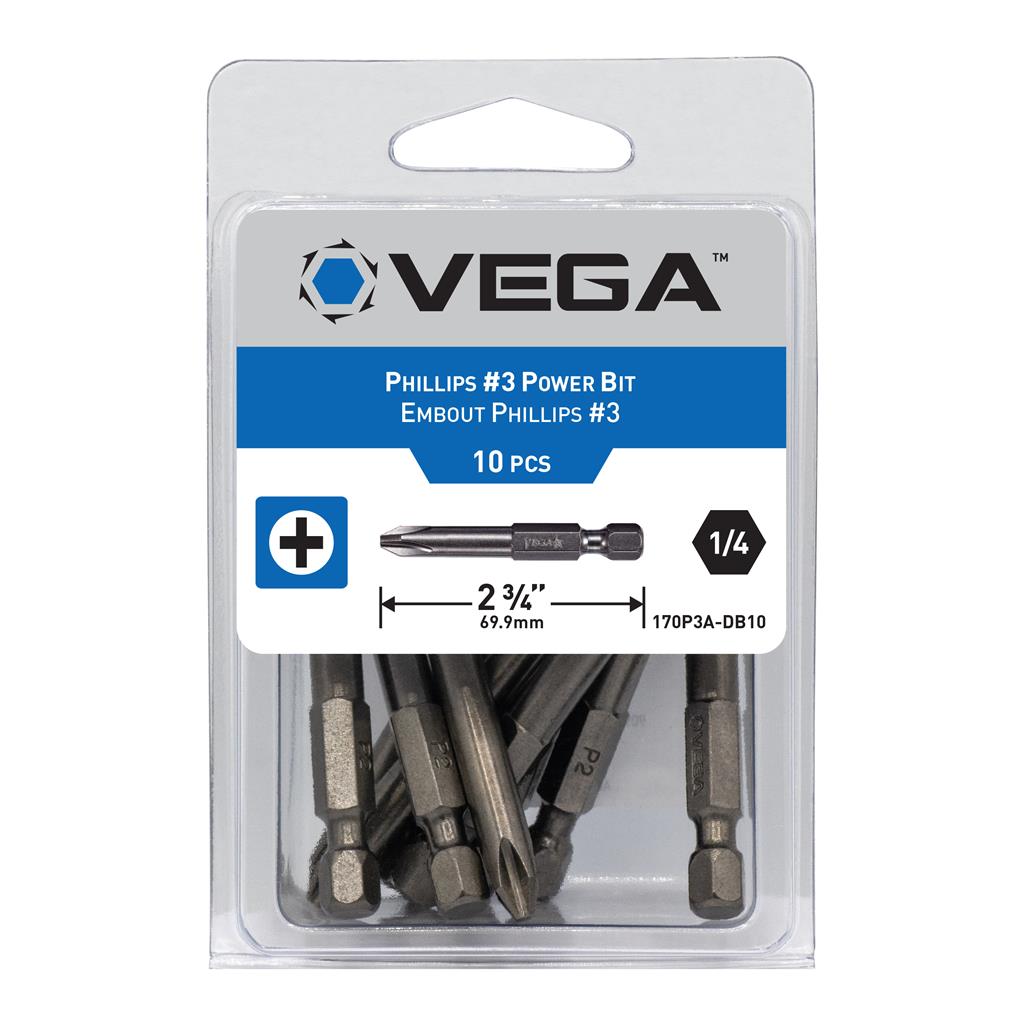 Vega 170P2A-DB10 #2 2-3/4 in S2 Modified Steel Philips Tip Power Bit