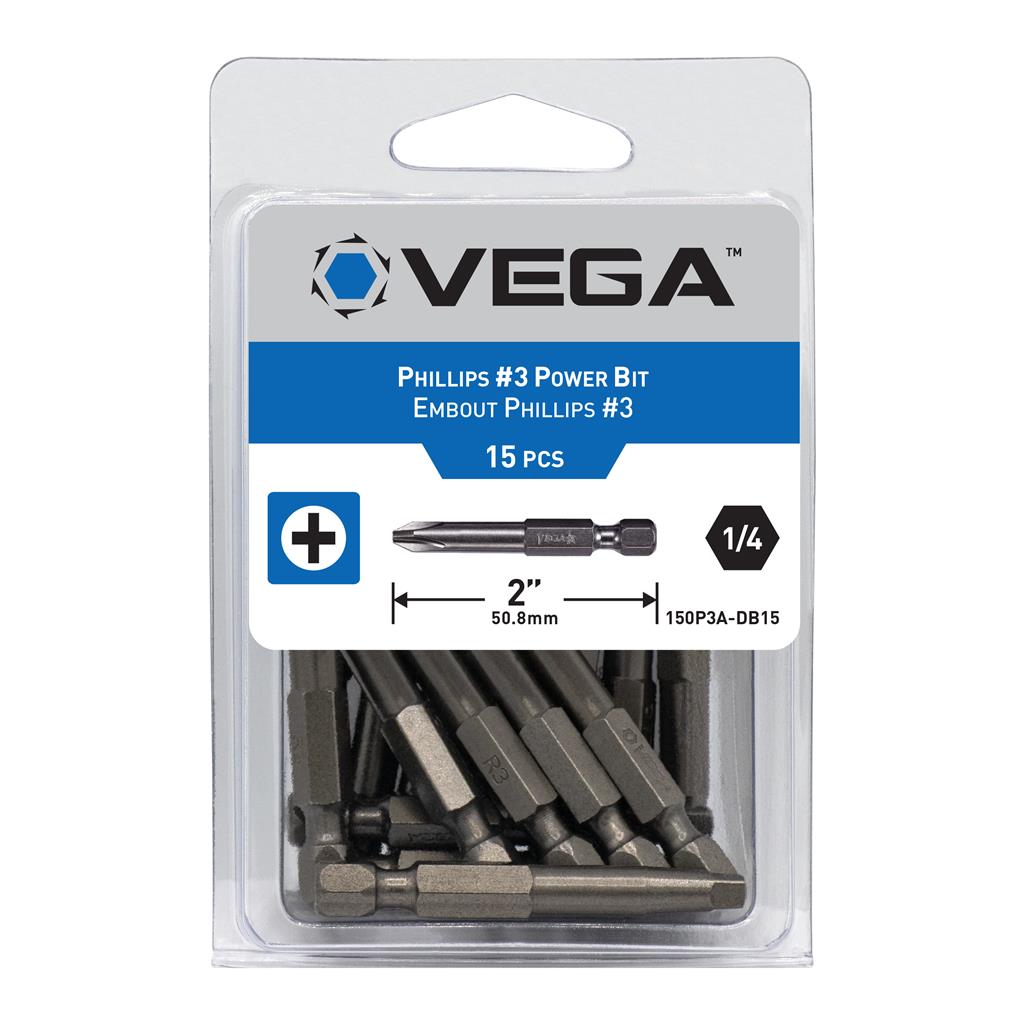 Vega 150P3A-DB15 #3 2 in S2 Modified Steel Philips Tip Power Bit