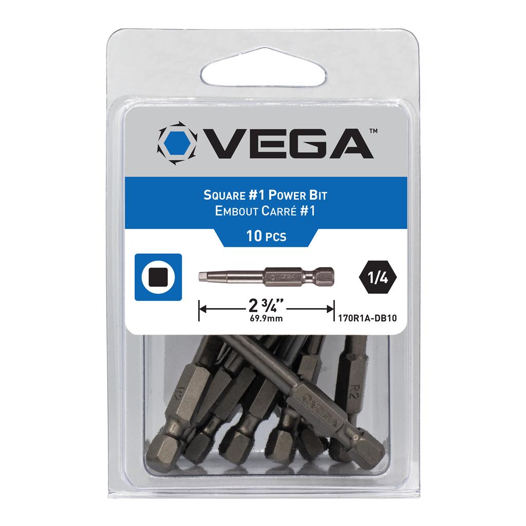 Vega 170R1A #1 2-3/4 in S2 Modified Steel Square Tip Power Bit