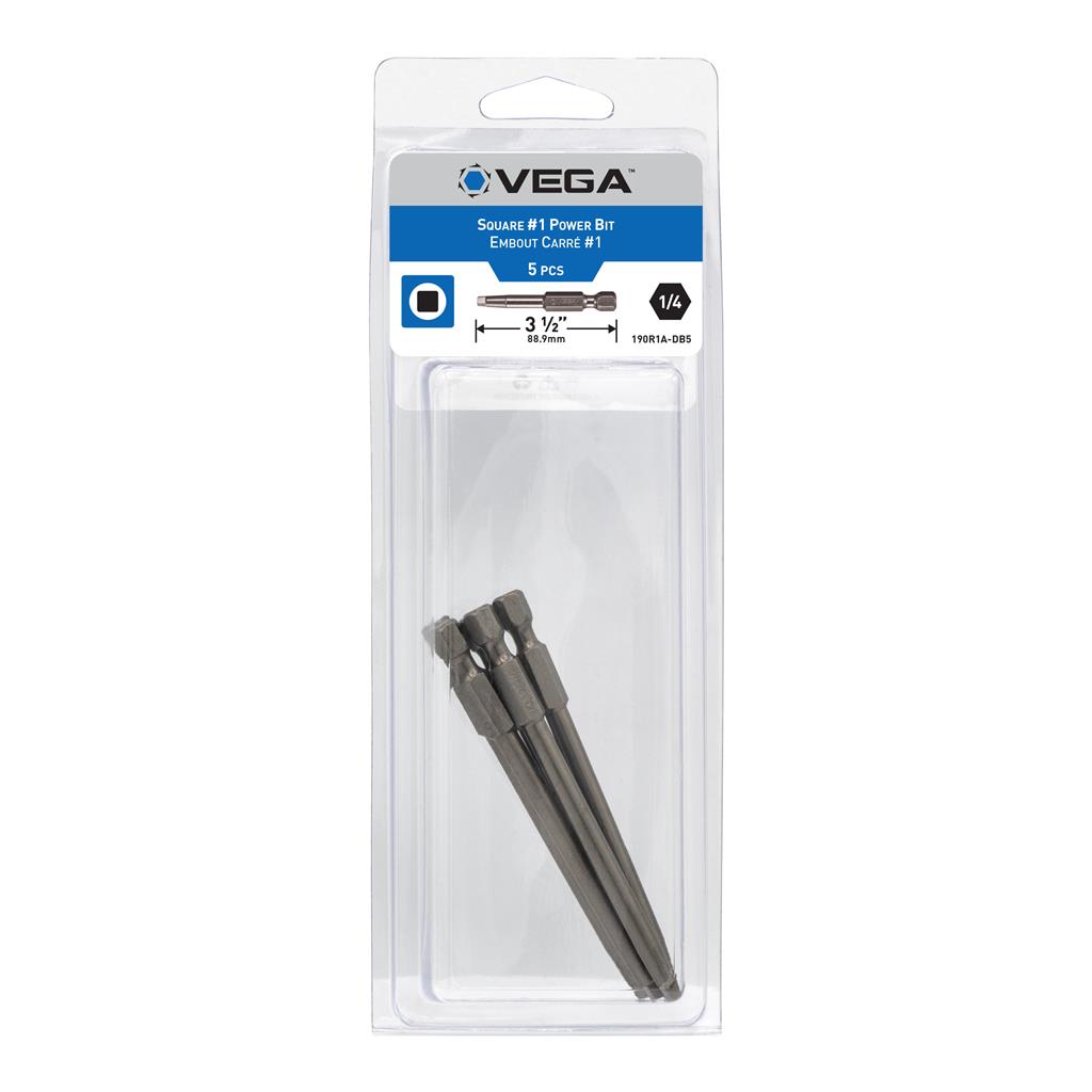 Vega 190R1A-DB5 #1 3-1/2 in S2 Modified Steel Square Tip Power Bit