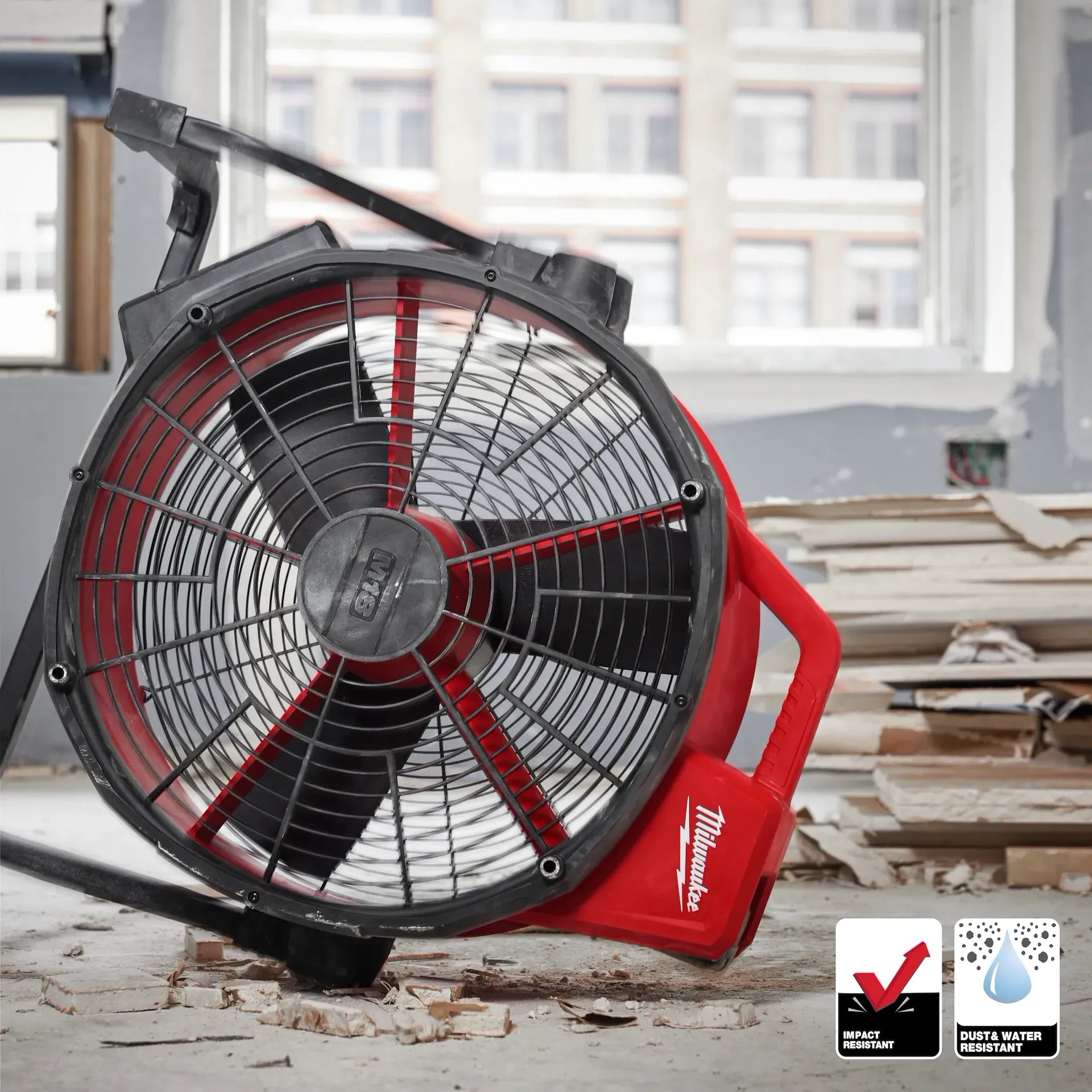 Milwaukee 0821-20 3400 cfm 3 Blades 18 in Powered Cordless Fan