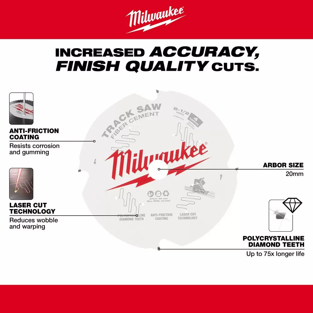 Milwaukee 48-40-0670 6-1/2 in 20 mm 4-Teeth Track Saw Blade