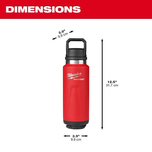 MILWAUKEE 48-22-8397R PACKOUT™ 36oz Insulated Bottle with Chug Lid