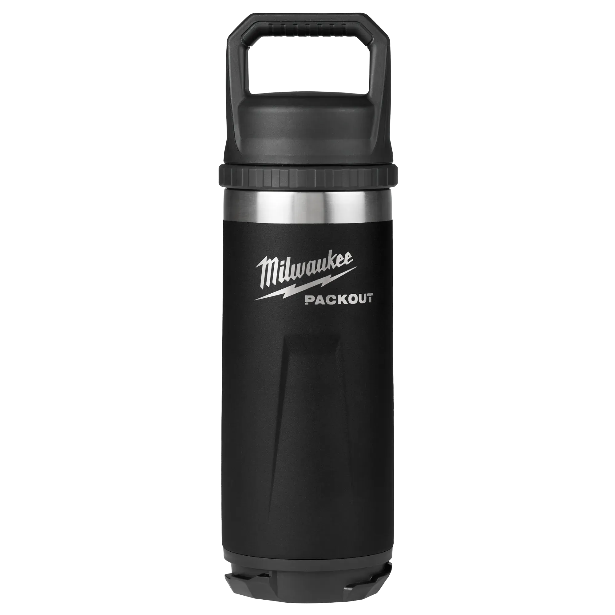 Milwaukee 48-22-8382B PACKOUT™ 18 oz 18/8 Stainless Steel Black Insulated Bottle with Chug Lid