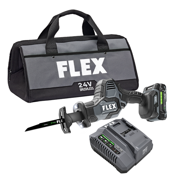 Flex FX2241-1A 24V One Handed Reciprocating Saw Kit (1 x 2.5 Ah)