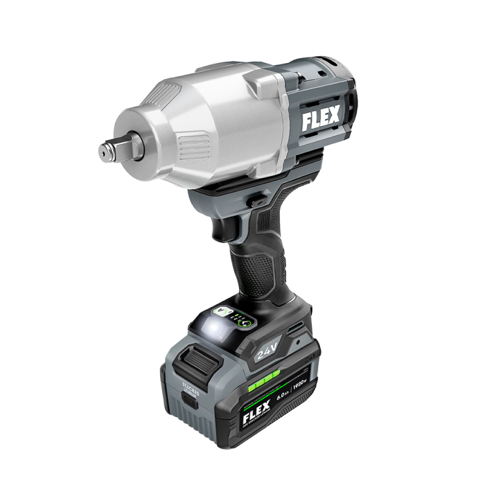 Flex FX1471-1H 1/2 in 1150 ft/lb Nut-Busting 800 ft/lb Fastening 0-2450 ipm Variable Speed Brushless High-Torque Cordless Impact Wrench Kit