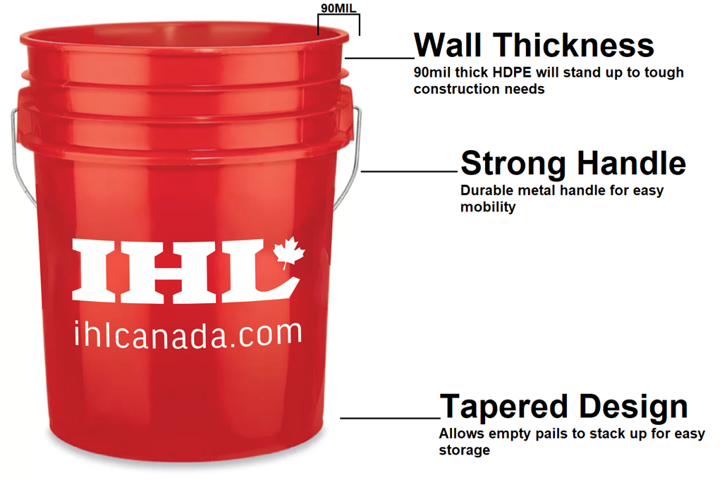 IHL 19 L / 5 Gal Red Bucket