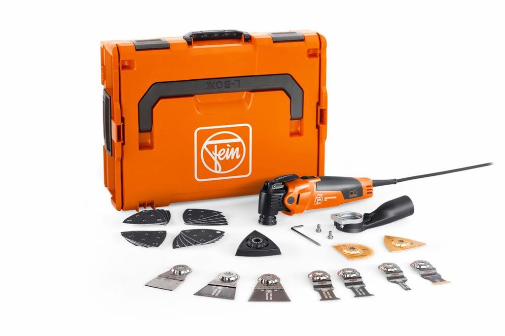 Fein Power Tools Multimaster 500 10000-19500 350 W 5 ft with Plug Oscillating Multi-Tool with L-Box and Accessory Set