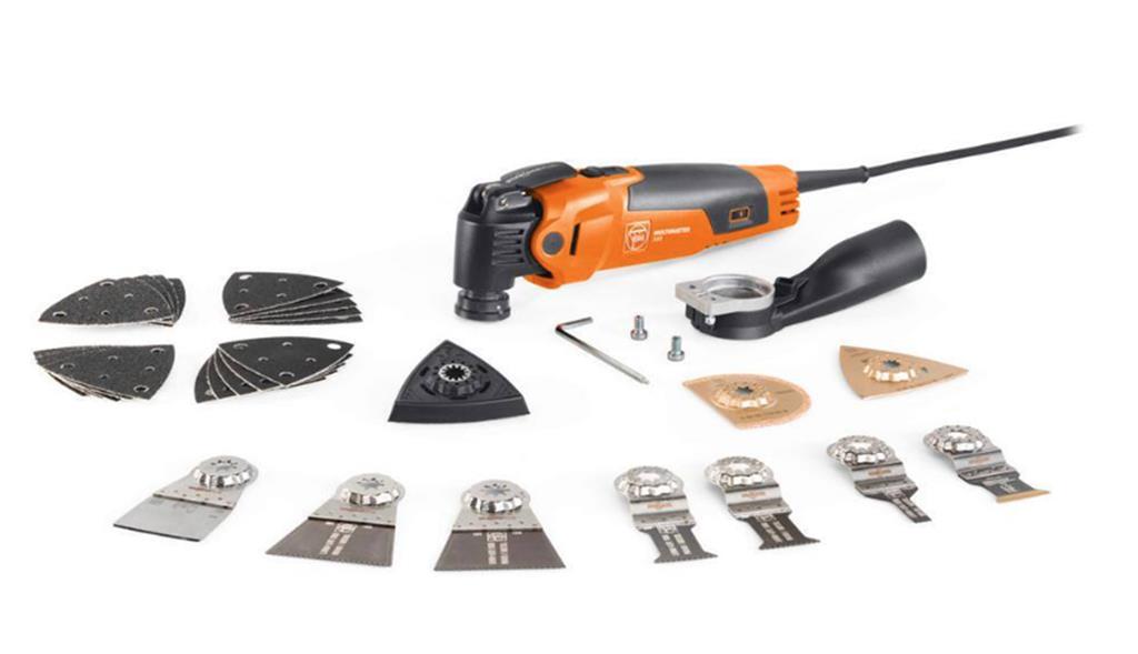 Fein Power Tools Multimaster 500 10000-19500 350 W 5 ft with Plug Oscillating Multi-Tool with L-Box and Accessory Set