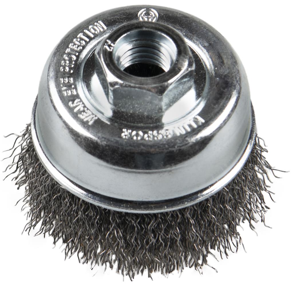 Klingspor Abrasives 381930 3 in x 5/8 in-11 x 13/16 in Medium-Duty Crimped Knot Cup Brush