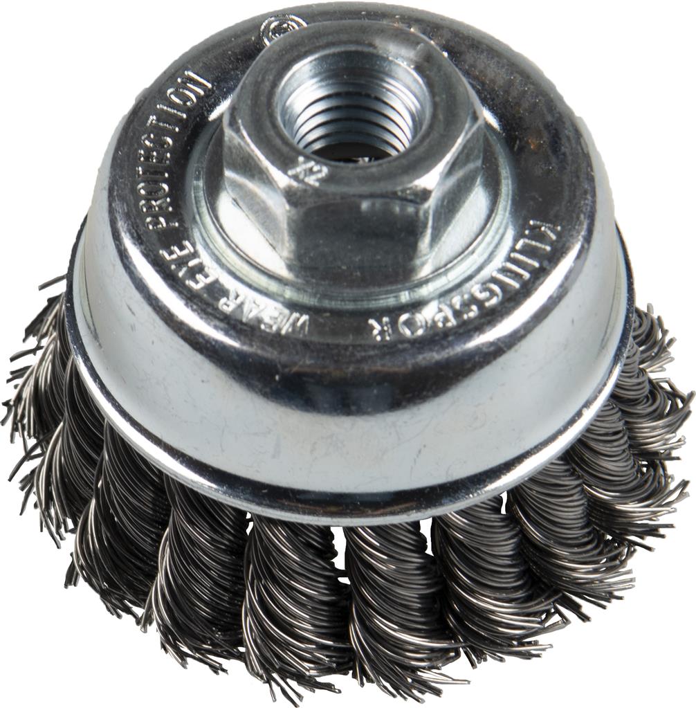 Klingspor Abrasives 381996 2-3/4 in x 5/8 in-11 x 7/8 in Medium-Duty Crimped Knot Cup Brush