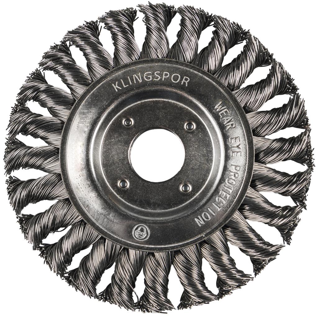 Klingspor Abrasives 382070 4 in x 5/8 in-11 x 3/4 in Heavy Duty Twist Knot Wheel Brush