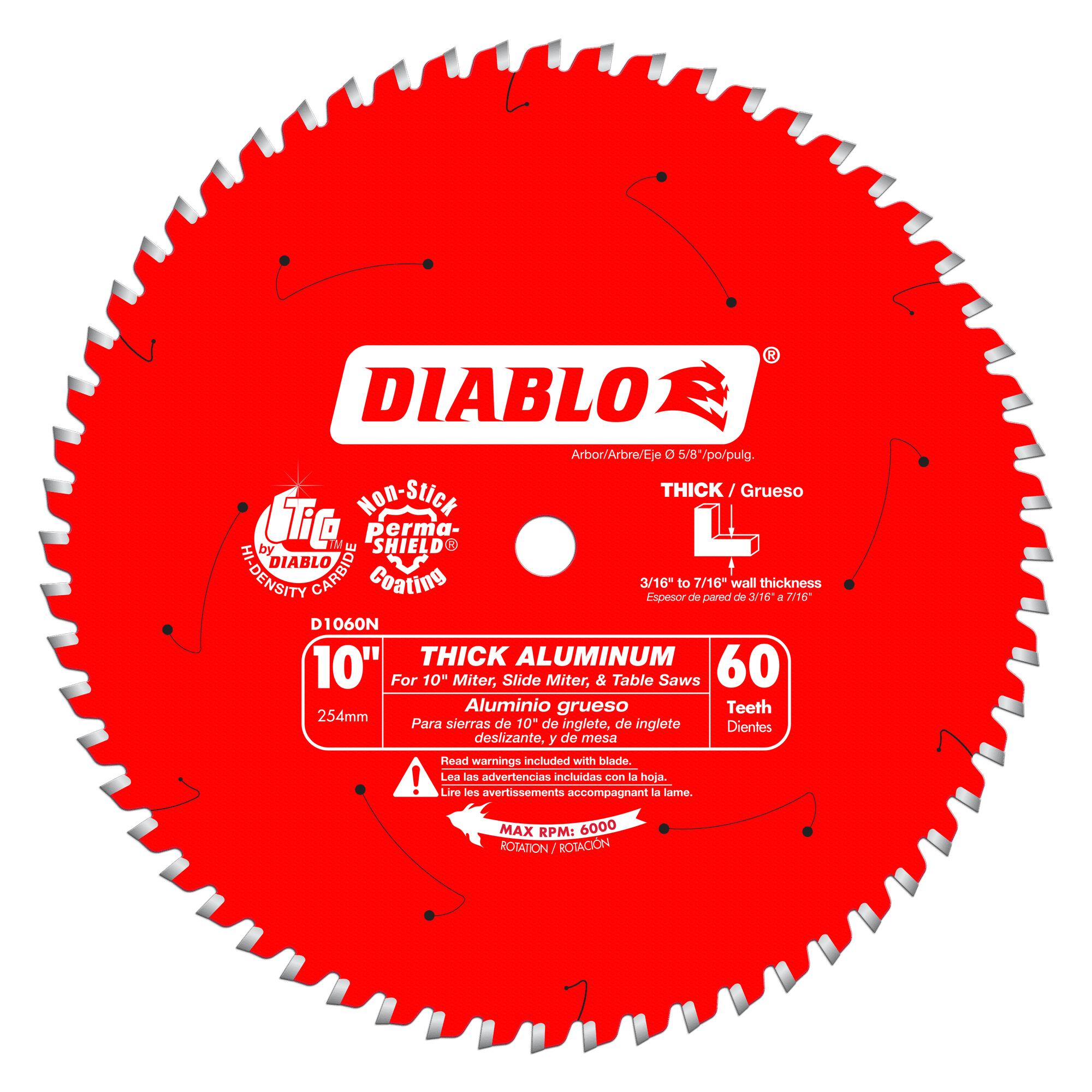 Diablo Tools D1060N 10 in 5/8 in 6000 rpm Saw Blade