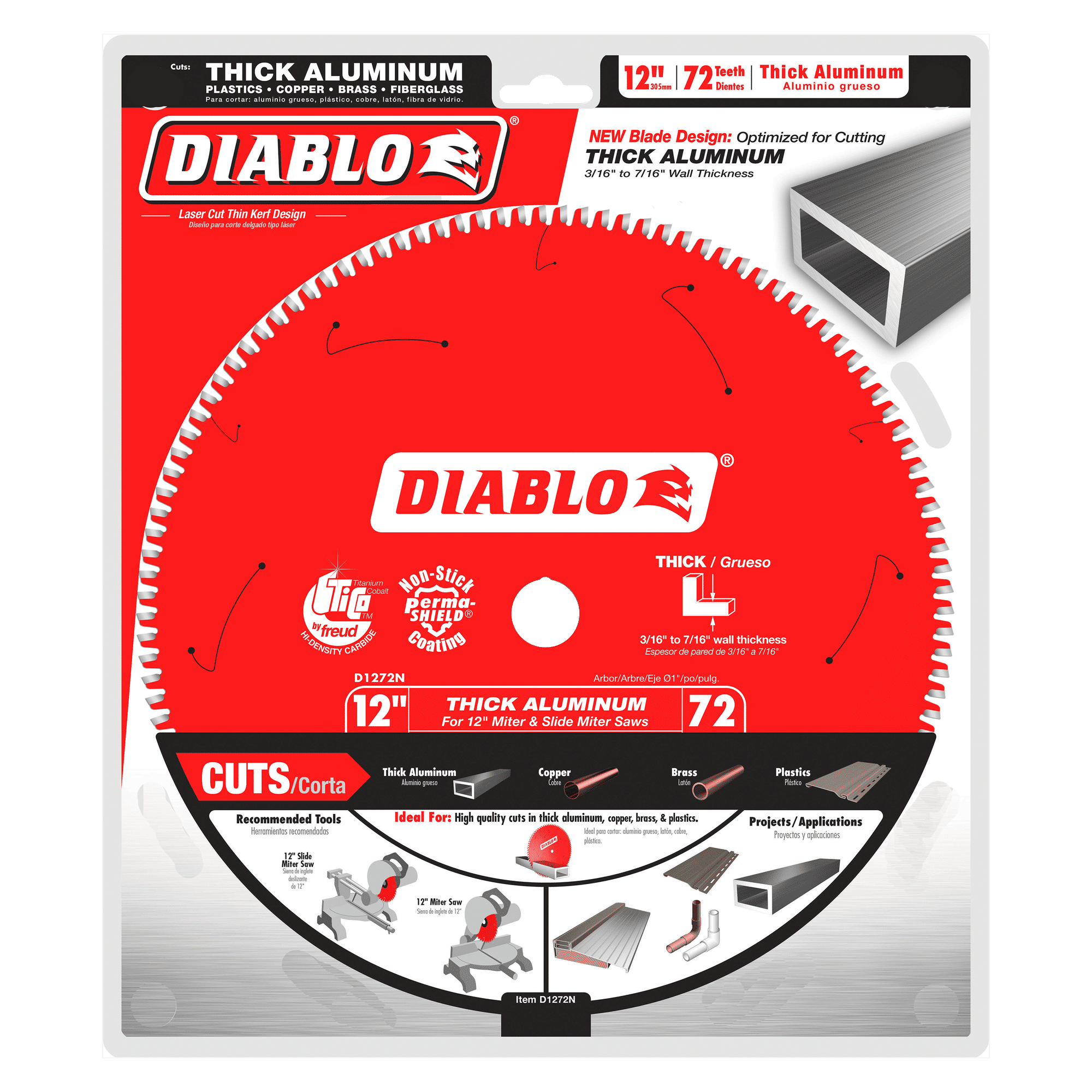 Diablo Tools D1272N 12 in 5/8 in 5000 rpm Saw Blade