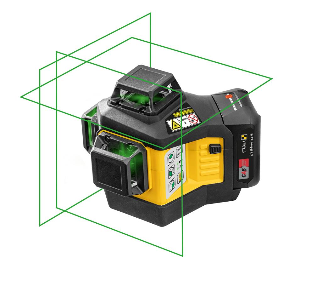 Stabila LAX 600 G Battery 130 ft 3 Lines Self-Levelling Box Beam Cordless Multi-Line Laser