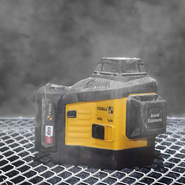 Stabila LAX 600 G Battery 130 ft 3 Lines Self-Levelling Box Beam Cordless Multi-Line Laser