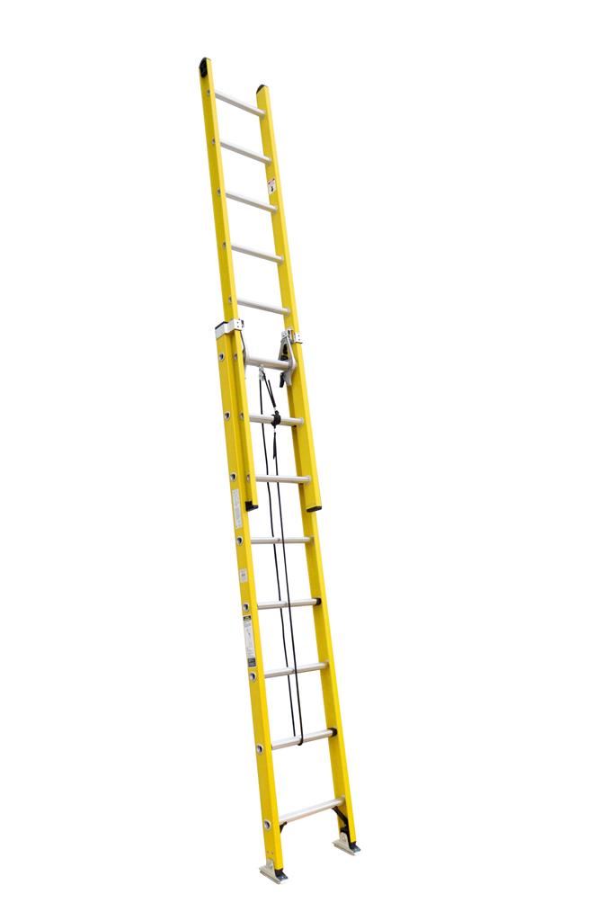 DuraDrive 300 lb 16 ft Fiberglass Rail G1A Extension Ladder