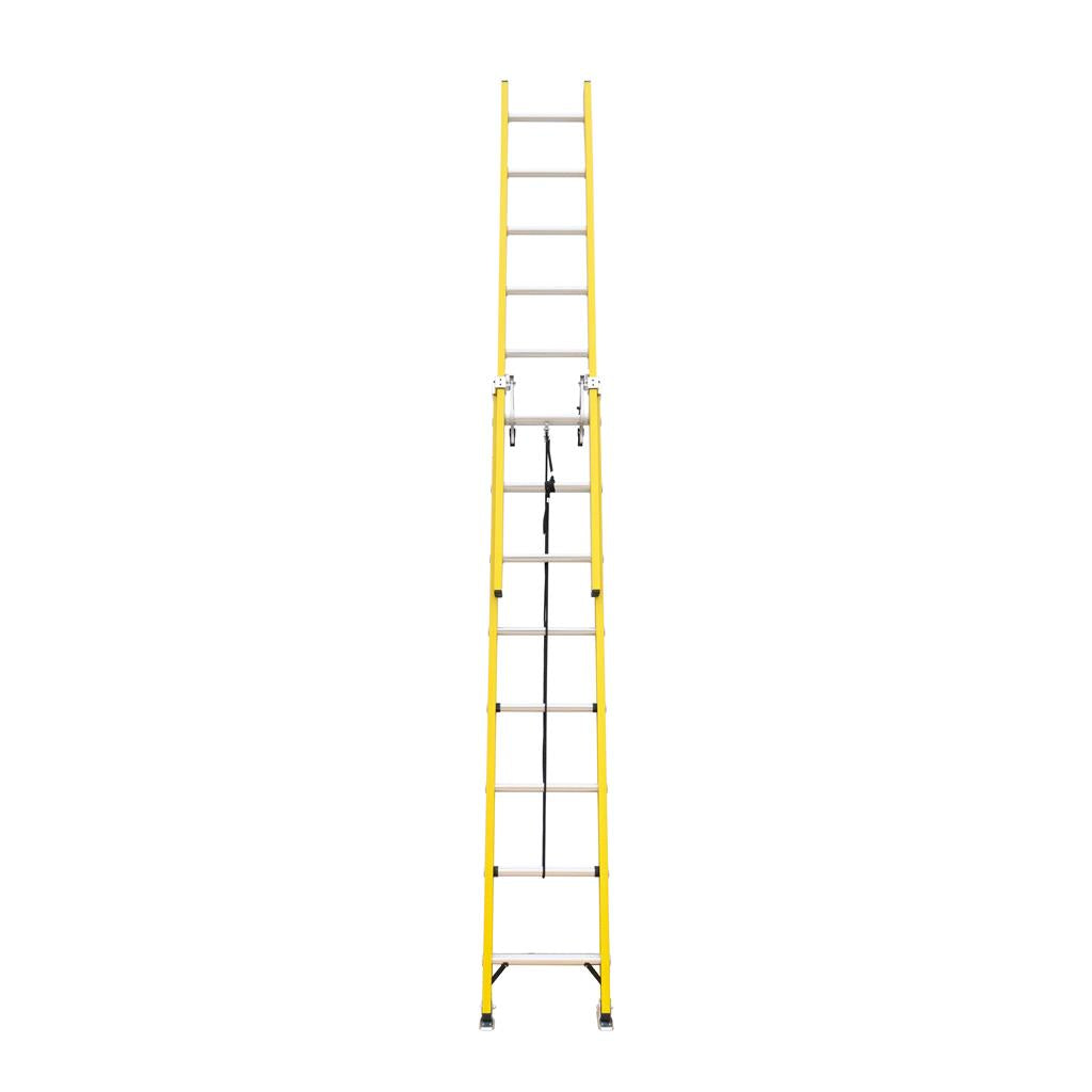 DuraDrive 300 lb 16 ft Fiberglass Rail G1A Extension Ladder