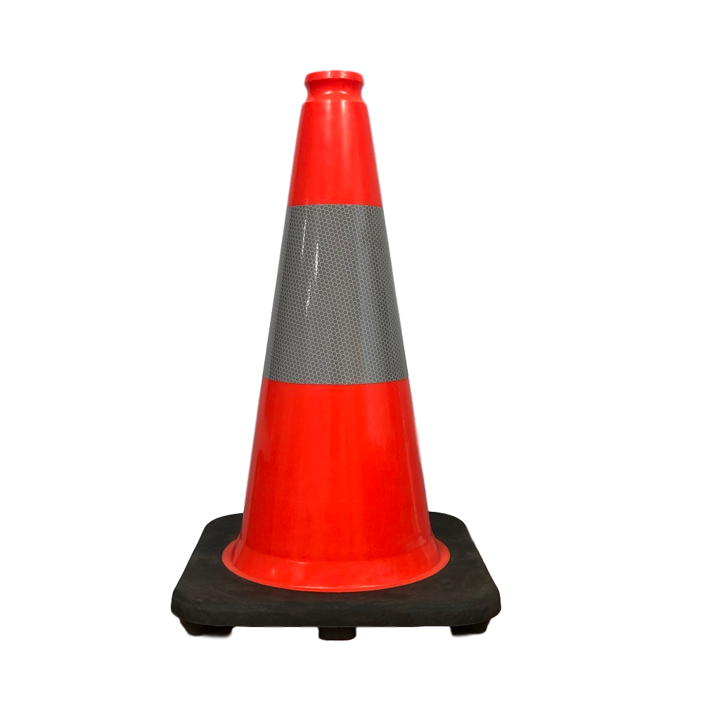 Trafic Zone COB-TC-45HIP High Intensity Prismatic White 6 in Traffic Cone with HIP Collar