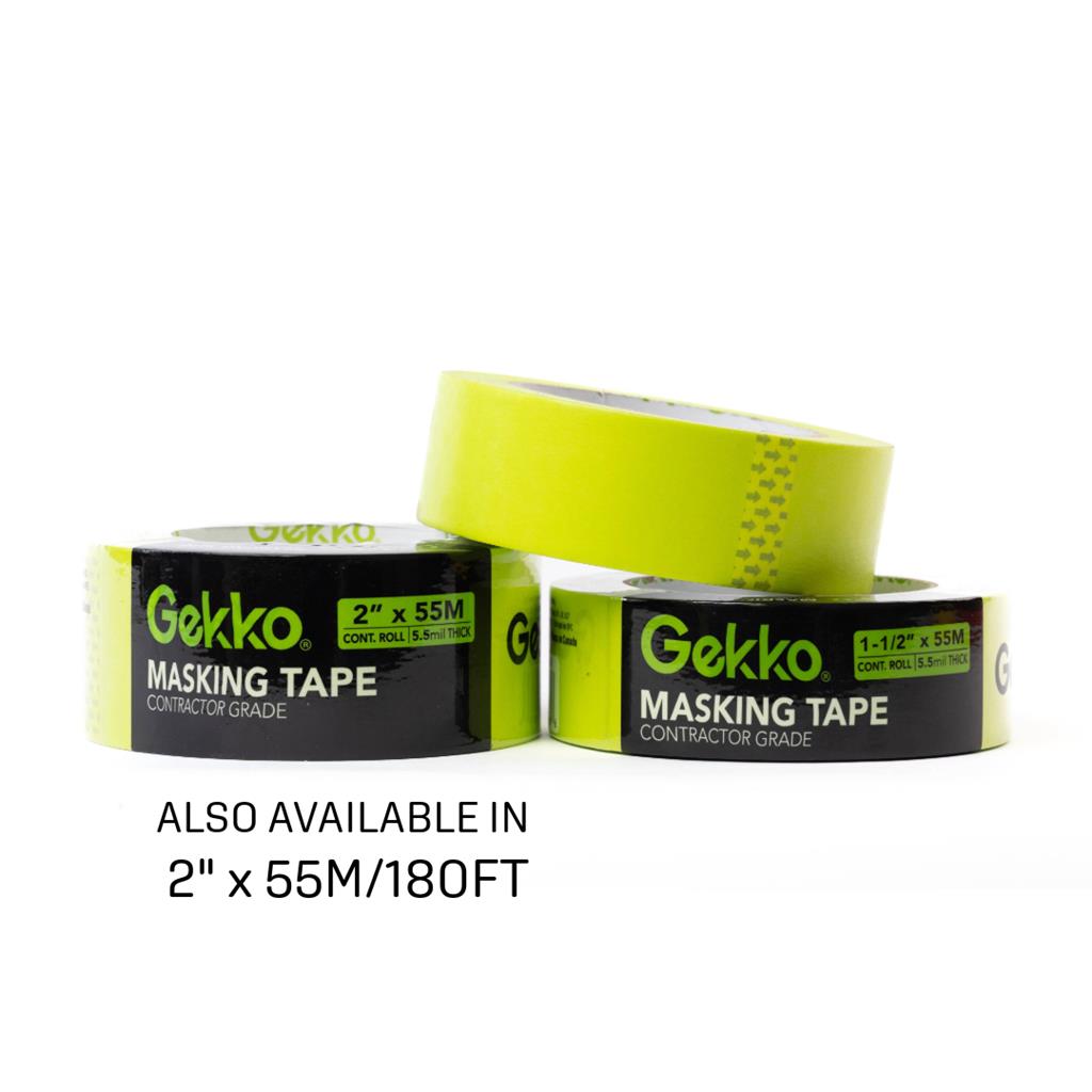 Gekko 1-1/2 in x 55 m Green Masking Tape