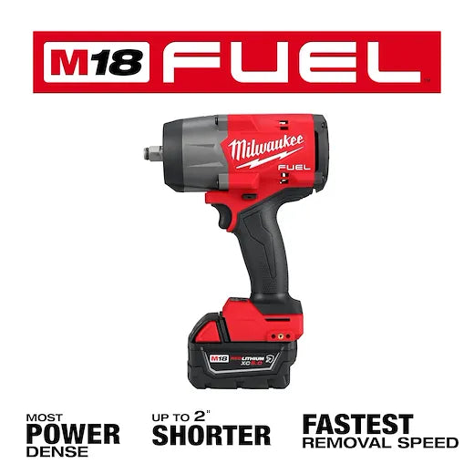 Milwaukee 2967-22 1/2 in 1100 ft/lb (Fastening) 1500 ft/lb (Nut Bursting) 2400 ipm Cordless Impact Wrench with Friction Ring Kit