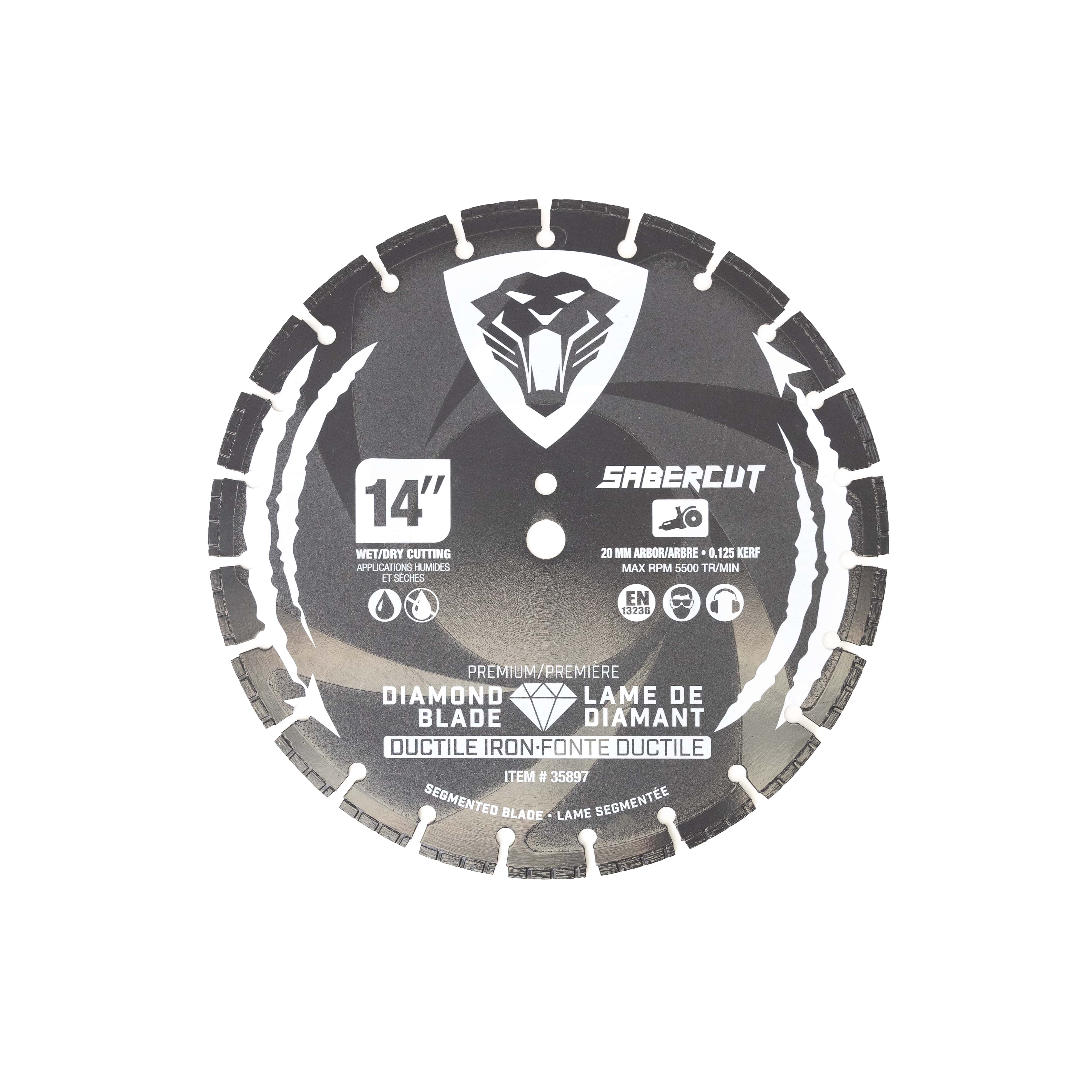 SABERCUT 14-In. Segmented Diamond Blade for Ductile Iron