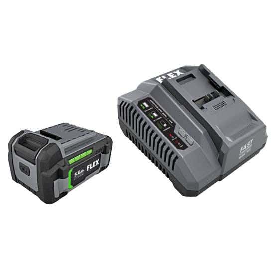 Flex FX0411-1C24V Lithium-Ion 5 Ah 24 V Fast Charger Starter Kit