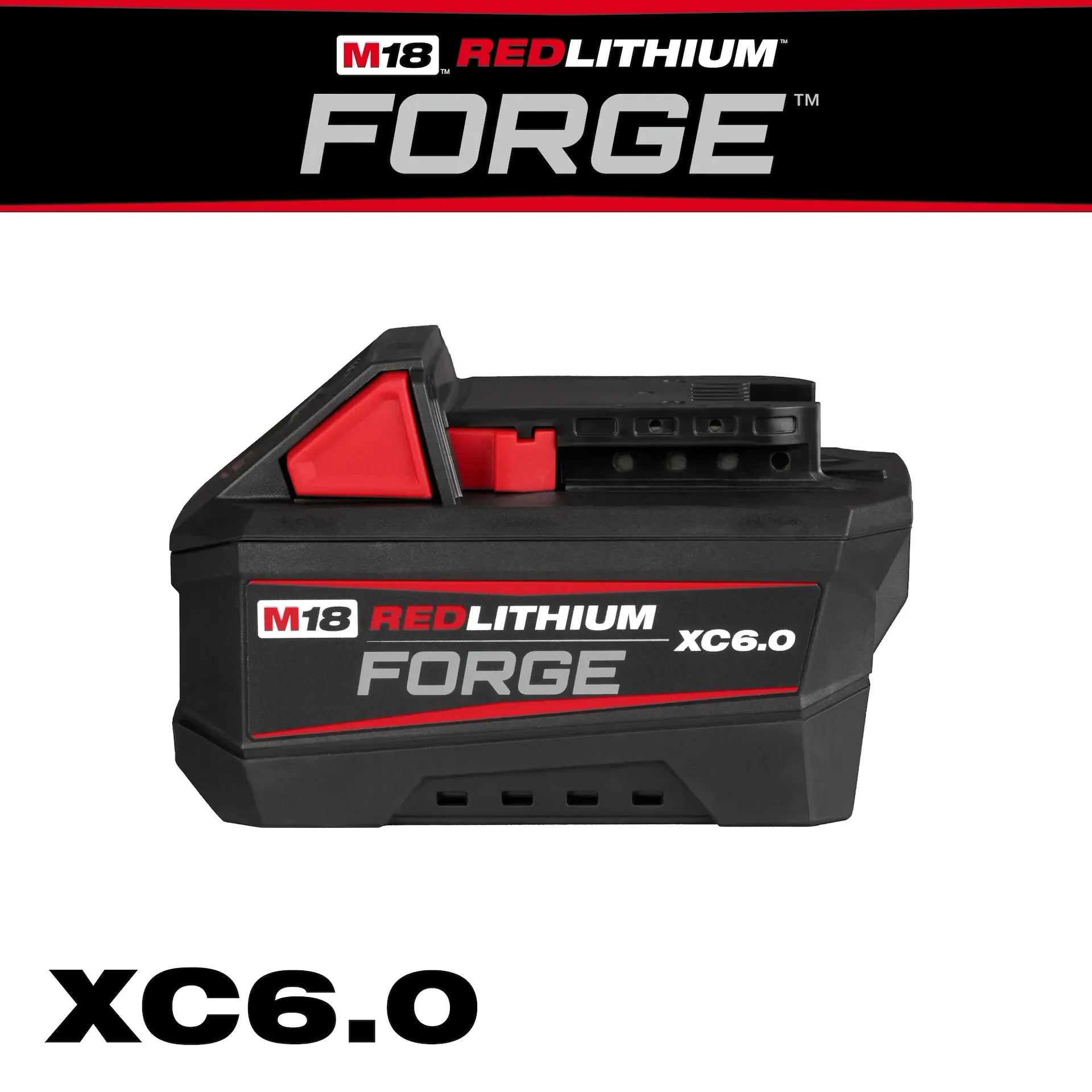 Milwaukee 48-11-1861 REDLITHIUM™ FORGE™ Lithium-Ion 18 V 6 Ah Rechargeable Lithium-Ion Battery