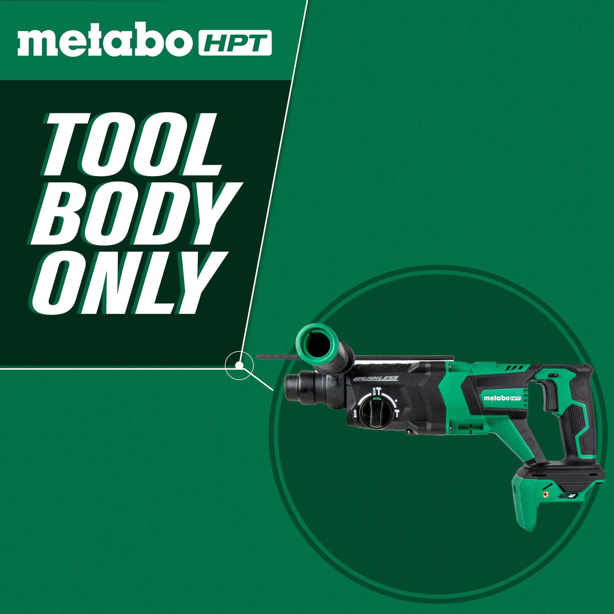 Metabo HPT DH3628DDQ4M 2.3 ft/lb 36 V SDS-Plus Cordless Rotary Hammer (Tool Only)