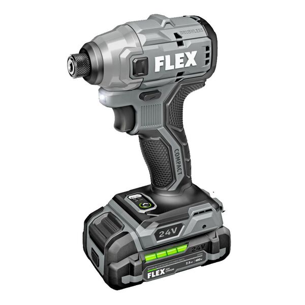 Flex FX1331-1A 1/4 in Hex 1700 in/lb Brushless Compact Impact Driver Kit