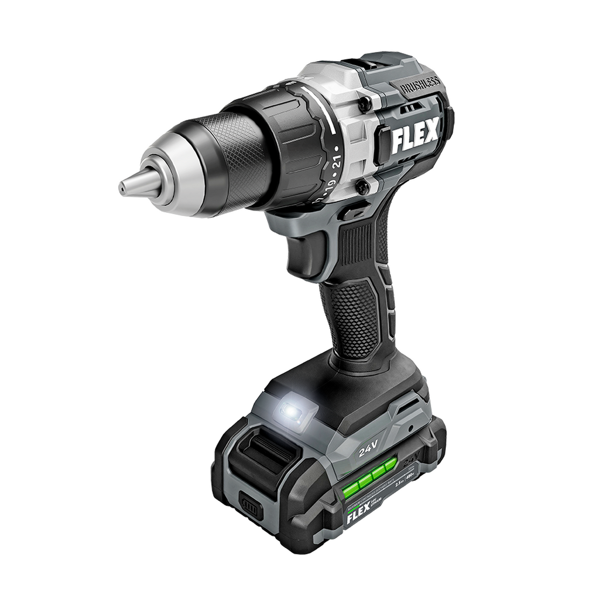 FLEX FX1151-2A 24V 1/2-inch brushless drill/driver with 2.5Ah battery