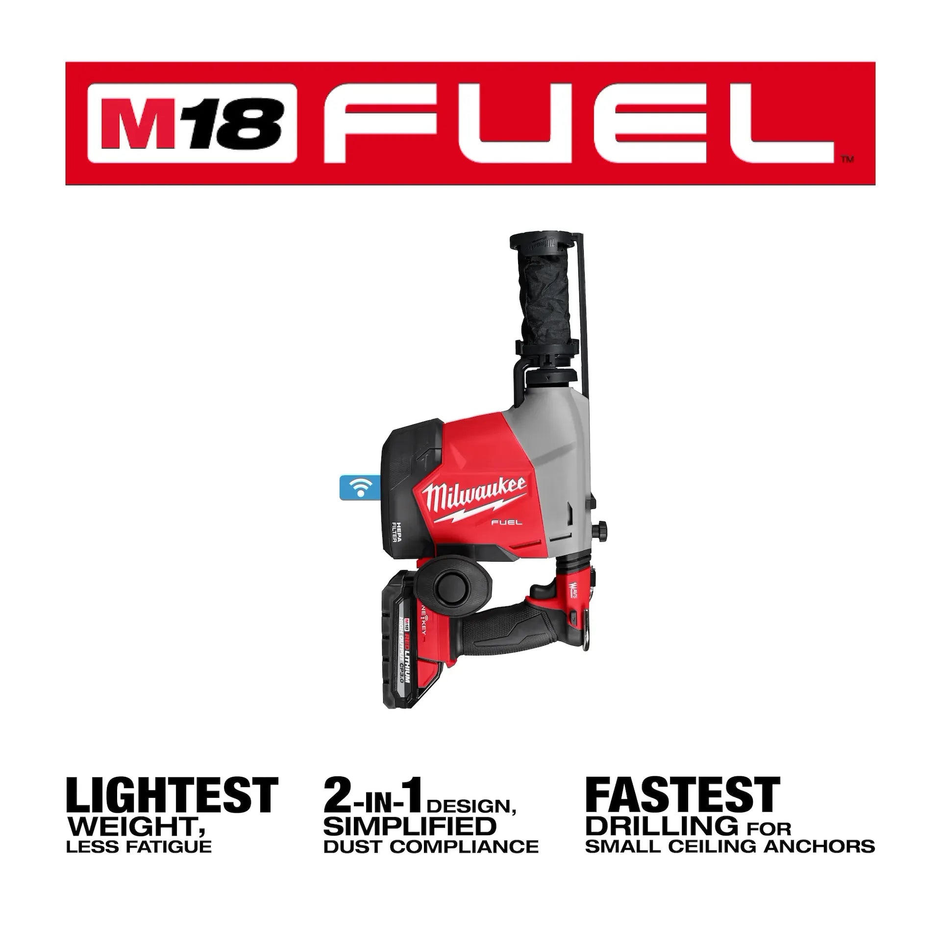 Milwaukee 3311-22 SDS Plus Chuck M18 FUEL™ Lithium-Ion Cordless Rotary Hammer Kit