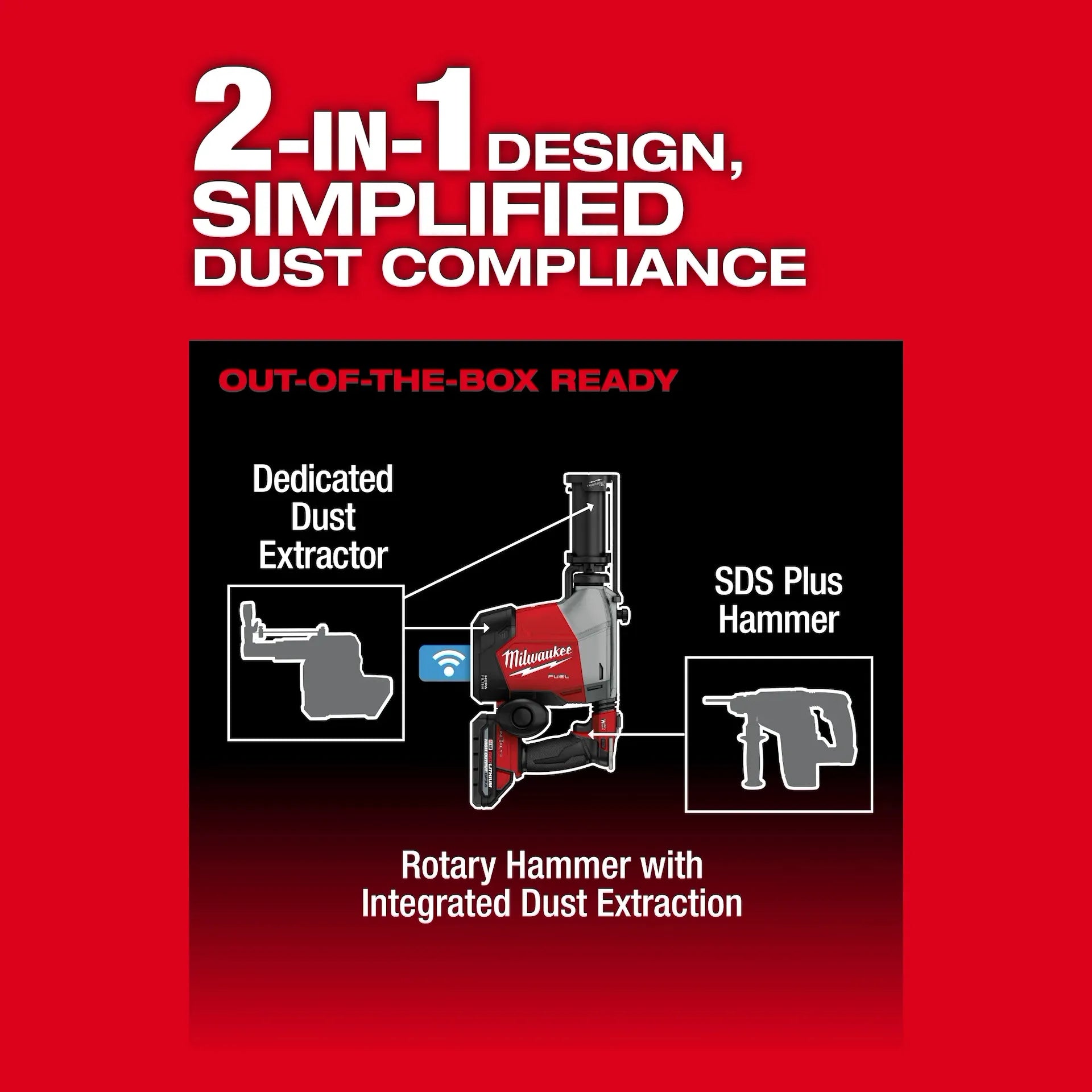 Milwaukee 3311-22 SDS Plus Chuck M18 FUEL™ Lithium-Ion Cordless Rotary Hammer Kit