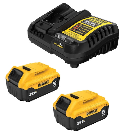 DeWalt DCB205-2C 20V MAX* Lithium-Ion 5 Ah 20 V Battery and Charger Kit