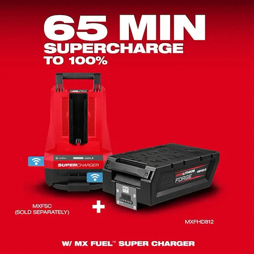 Milwaukee MXFHD812 REDLITHIUM™ FORGE™ Lithium-Ion 12 Ah 1.15 hr Rechargeable Battery Pack