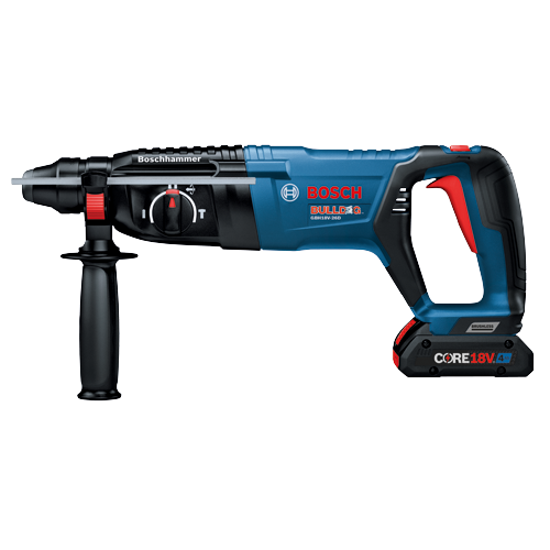 Robert Bosch Tool Corporation BOSCH GBH18V-26DK25 890 rpm 4 Ah Lithium-Ion SDS-Plus Cordless Rotary Hammer (Tool Only)