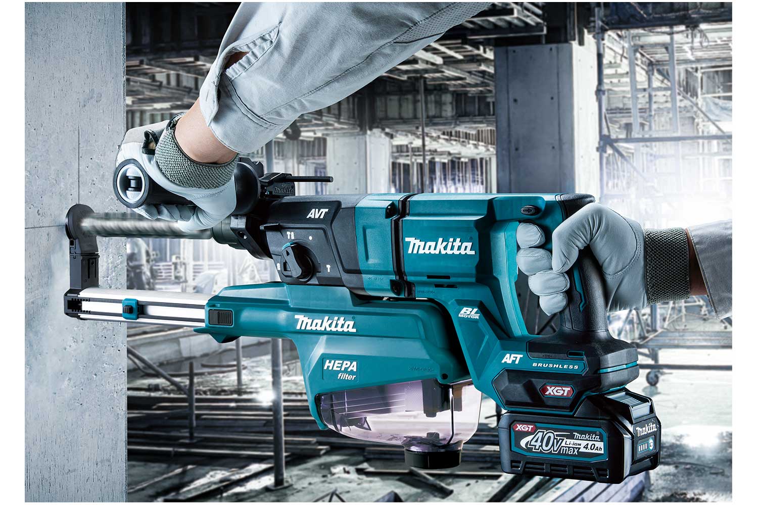 Makita HR007GZ 850 W 40 V Brushless SDS-Plus Cordless Rotary Hammer (Tool Only)