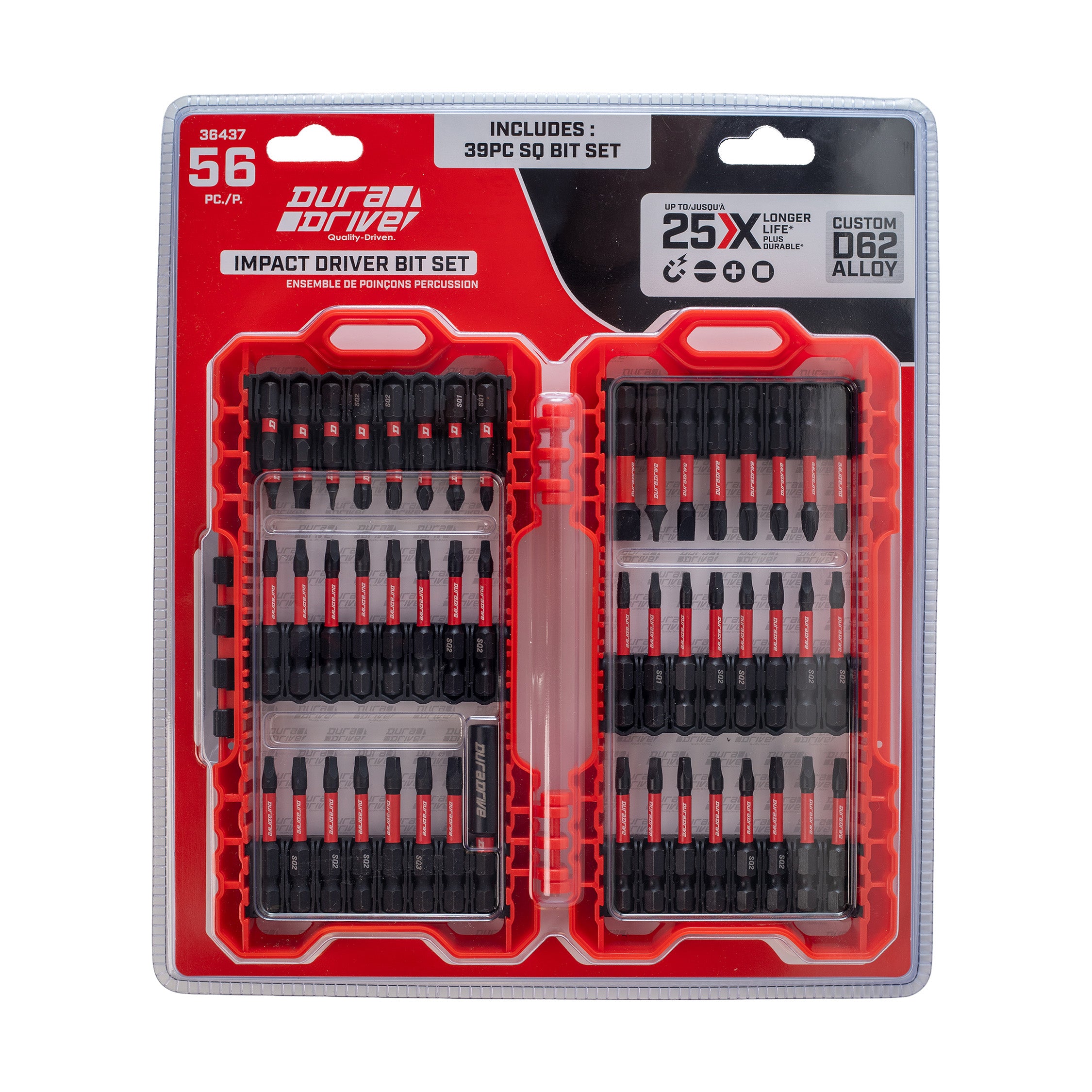 DuraDrive 2.0 Impact Driver Bit Set (56-Pieces)