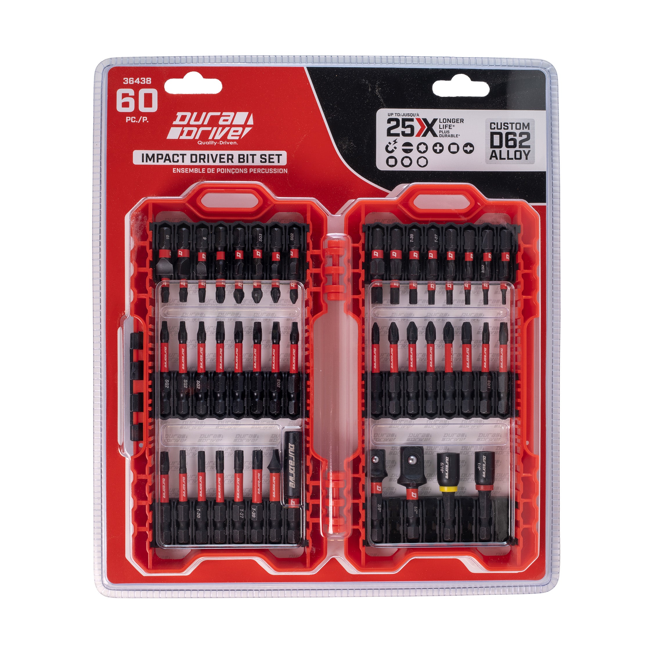 DuraDrive 2.0 Impact Driver Bit Set (60-Pieces)